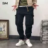 Högkvalitativ bomull Militär Joggare Män StreetWear Tactical Pants Mode med Belt Cargo Pants Army Trousers Harajuku Kläder 211201