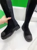 Color blocking over knee women's boots frosted material thick bottom increased good quality size 35-40