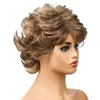 Short Bob Synthetic Wig Blonde perruques de cheveux humains Simulation Human Hair Wigs 10 Inches WIG-103