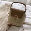 Bolsos de cubo de paja pequeños de cuerpo cruzado para mujer 2021 bolsos de viaje de verano para mujer