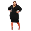 Designers Women Clothes dress 2023 large women's fashion casual bubble sleeve fat woman skirt