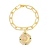 Bohemian Geometric Charm Bracelet para Homem Rainbow Sol e Lua Bijoux Vintage Jóias Cz Pedra Pulseiras De Ouro Turco