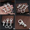 Rings JewelryBrand 925 Sterling Vintage Handmade Chain American European Antiqeu Sier Fashion Aessories Key Ring Punk Drop Delivery 2021 EFKY EFKY