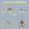 Glasses Shape Foldable Fishing Scissors Small Tools Outdoor Travel Collapsible Disguise Cigar Cutter Plastic Metal Knife