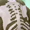 Kapital verde suelto esqueleto óseo de suéter de hueso hombres mujer de buena calidad High Street Daño Holón Vintage 1: 1 suéter de punto 211231