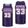 Camisetas de baloncesto de la película cosida de la NCAA de calidad superior 33 Scottie pippen negro alternativo 90 Fresh prince Jersey Mens Blue Fans Shirt Buena calidad a la venta