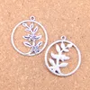 39 pièces Antique argent Bronze plaqué cercle fleur branche pendentif à breloques collier à faire soi-même Bracelet Bracelet résultats 29mm