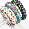 Women Girls Silk Satin Flower Wrapped Sponge Padded Hairband Headband Adult Hair Accessories