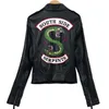 Tv Play Spring Riverdale Southside Serpent Kpop Fans Zipper Pu Jacket Donna Cappotti Giacca slim fit Capispalla Abbigliamento SH190827