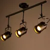 Loft Vintage LED Track Lights Wrought Iron Ceiling Lamps Clothing Bar Spotlight Industrial American Style Rod Spot Lighting306b