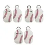 leather Sport Accessories baseball owal keychain Hand Sanitizer Holder for Backpack Kids Travel Size1446875