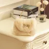 Koreański styl Little Girls Bow Terens and Torebki Cute Baby Faux Fur Coin Etui Kawaii Toddler Pluszowy Crossbody Torba