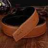 Mens Woman Belt Casual Smooth Buckle Belts 5 Style Optional Width 3.8cm with Box