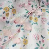 Bebê infantil meninas estilo chinês cheong-sam macacão roupas bodysuit manga comprida e faixa de cabelo 210429