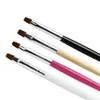 Plat-hoofd fototherapie nagels borstels pen enkele pack fabriek groothandel Nailart tools met vier kleuren om 50pcs te kiezen
