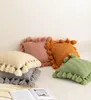Pillow Case Ins Sofa Kudde med Tassel Knitwear Kasta Kuddar