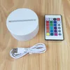 RGB 3D nachtlampje 4mm Acryl Illusion bases lamp Home Decor Batterij of DC 5V USB aangedreven decoratie lampenvoet met aanraakschakelaar