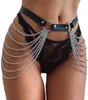 Punk Leather Waist Chains Rave Layered Body Chain Fashion Belts Festival Accessories Jewelry for Women and Girls