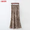 Tangada Women LeopardプリントマキシスカートFaldas Mujerヴィンテージレディースシックスカート1D296 210609