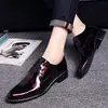 Leather Dress Shoes outdoor Male Business Crocodile Pattern Pointed Toe lace up Oxford Shoe Wedding club Party shoes men