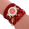 Relojes de pulsera Moda Montre Femme Reloj femenino Diamond Weave Pulsera de cuero Lady Womans Reloj de pulsera Números pequeños Dial Cuarzo