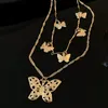 2021 Vintage wielowarstwowe Butterfly Gwiazda Pearl Wisiorek Dla Kobiet Moda Złote Koraliki Choker Naszyjnik Biżuteria Prezent
