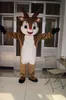 High qualitylue Brown Deer Mascot Costume Halloween Christmas Fancy Party Cartoon Character Outfit Suit Adult Women Men Dress Carnival Unisex Adults