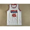 Mens jerseys de basquete 45 Donald Trump Jersey costurado camisa branca uniforme 2016 edição comemorativa malha para homem tamanho s-xxxl