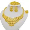 Dubai Gold Colory Jewelry Set per donne Big Collana Set africano Set African Italian Bridal Jewelry Accessori da sposa 211204