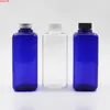 10pcs/lot 500mlプラスチックボトル、スクリューキャップ化粧包装付きの正方形のペット容器、空のローションボトルクリームコンテナ