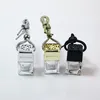 bouteille de parfum de voiture cube pendentif parfum ornement assainisseur d'air diffuseur d'huiles essentielles parfum bouteilles en verre vides ZZA3343