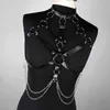 NXY Bondage Seksspeeltjes Voor Koppels Dames PU Lederen Harnas Riem BDSM Body Gothic Chain Decoration Harajuku Punk Rave Party Club Couple Games 1211