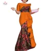 夏の新スタイルのアフリカのドレス女性 Daseki エレガントなパーティードレスプラスサイズの伝統的なアフリカの服 BRW WY4152
