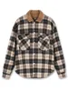 Men039S -knapp ner Cashmere Plaid Jackets High Street Flanell Long Sleeve Thick Shirts Fashion Men Kvinnor Varma rockar överrock Y2147621