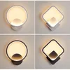 Ring Sconce LED 벽 램프 북유럽 독서 복도 미니멀리스트 조명 조정 현대 흑백 부엌 12W 장식 조명