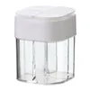 Tools & Accessories Transparent Spice Jar 4 In 1 Salt And Pepper Seasoning Bottle With Lid Kitchen Moisture-proof Condiment Cruet Storage Co