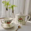 Caffè Europeo E Ceramica Tazza Da Tè Inglese Ristorante Francese Bar Tazze Piattini Tazza Da Latte Acqua Potabile Set Da Tè Piatto Tazze