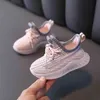 AOGT Printemps Bébé Chaussures Bébé Enfant Chaussures Doux Confortable Tricot Respirant 0-3 Ans Enfant Baskets T2133 210326