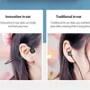 G1 무선 헤드폰 뼈 전도 블루투스 이어폰 스포츠 트위 헤드셋 방수 Hifi Neckband 이어폰 Noice Canteging Phone Game