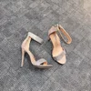 Sandals Sparkling Apricot Black Diamond Crystal High Heels Women 2021 Summer Sexy Club 35-43 Gladiator