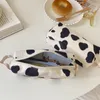 Pencil Bags Cow Print Case Bag Storage Pouch Simple Stationery Holder For Middle High School Office College Student