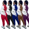 Tasarımcı Kadın Terzilleri Varsity Beyzbol Ceketleri Pantolon Set İki Parçalı Sweetpant Kıyafetleri 2022 Sonbahar Kış Patchwork Ter Takımları