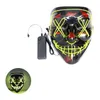 10 Styles Cool Halloween Mask LED Mask Light Up Scary Skull Glow Masks For Adult Kids Halloween Rave Party Scary Masksa10274S4160522