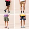 Sommer-Cargo-Shorts für Herren, modisch, enzymgewaschen, lässig, mehrere Taschen, Übergröße, 100 % Baumwolle, SJ130358, 210716