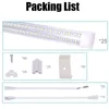 8FT Linkable Shop Lights,144W 14400LM V-Shape T8 LED Tube Fixture,Double Side 4 rows,Clear Lens 6000K Fluorescent Lamp Replacement