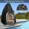 Couverture de chaise d'oeuf suspendue extérieure imperméable à l'eau balançoire protecteur de poussière Patio avec étui de protection à glissière 220302