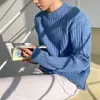 IEFB Höst och vinter förtjockad V-Neck Sweater Mäns lösa koreanska mode Mäns lösa orsakssamband Kintted Pullover toppar 9Y5896 210524