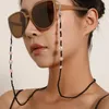 Montature per occhiali da sole 2021 Collana di perline di riso vintage coreano Maschera squisita Cinturino a catena Appendere al collo Porta occhiali Corda per cinturini da donna