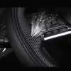 Steering Wheel Covers D-Shape Car Cover DIY Hand Braid Anti-Slip Microfiber Leather Auto Accessories Wieldoppen Couvre Volant Stuurhoes