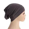 Bonnet/crâne casquettes femmes sous écharpe chapeau casquette Bonnet Hijab islamique musulman Stretch couleur unie tête couverture complète Delm22